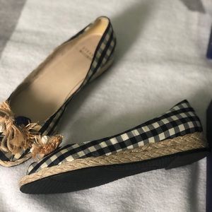 Ladies Stuart Weitzman peep toe flats